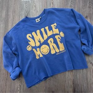 Grayson Threads Smile Crewneck crop sweatshirt size S